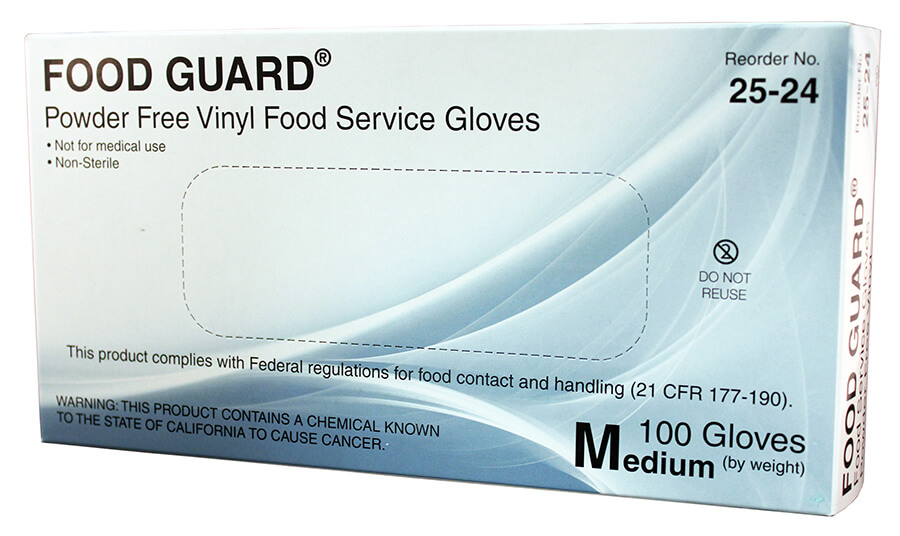 FOODGUARD 3mil Vinyl Food Service Gloves