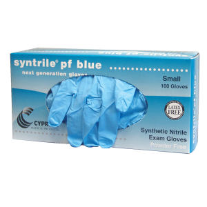 blue nitrile exam gloves